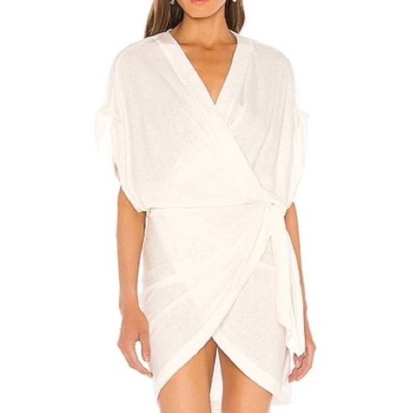 IRO Dresses & Skirts - IRO Gidya Linen blend wrap dress size large